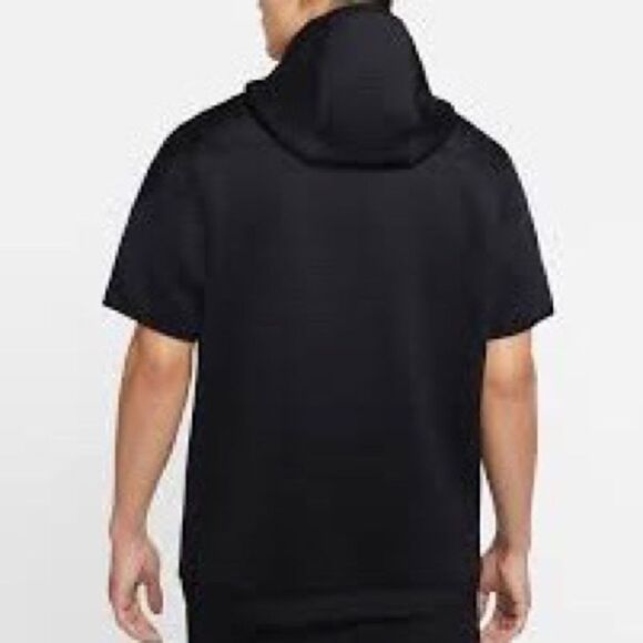 Nike Pro CQ8343-010 Short Sleeve 1/4-Zip Hoodie Black Sz L - Picture 7 of 12